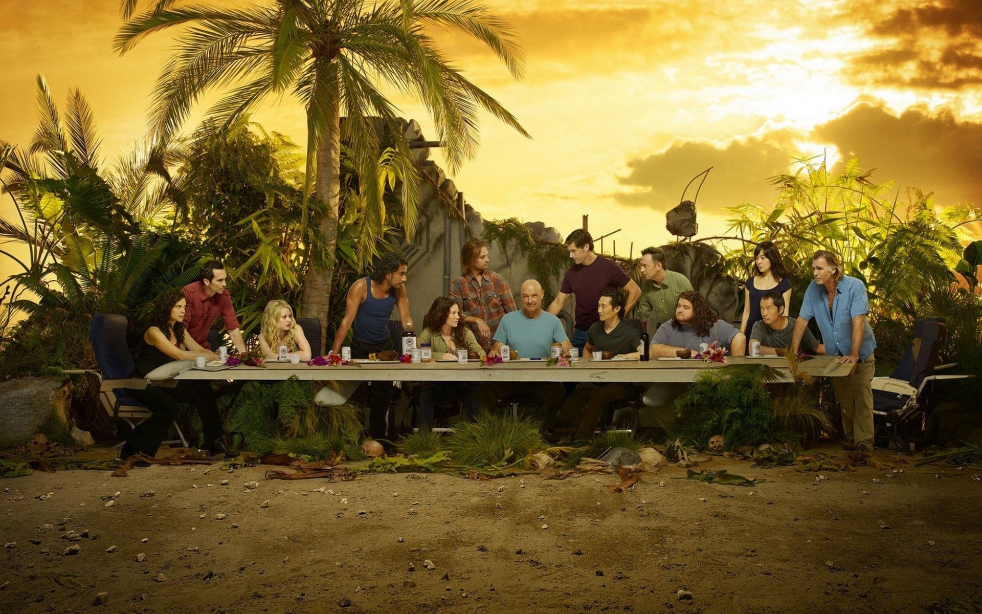 lost,  tv, Series , The, Last, Supper, Television, Cast Wallpaper