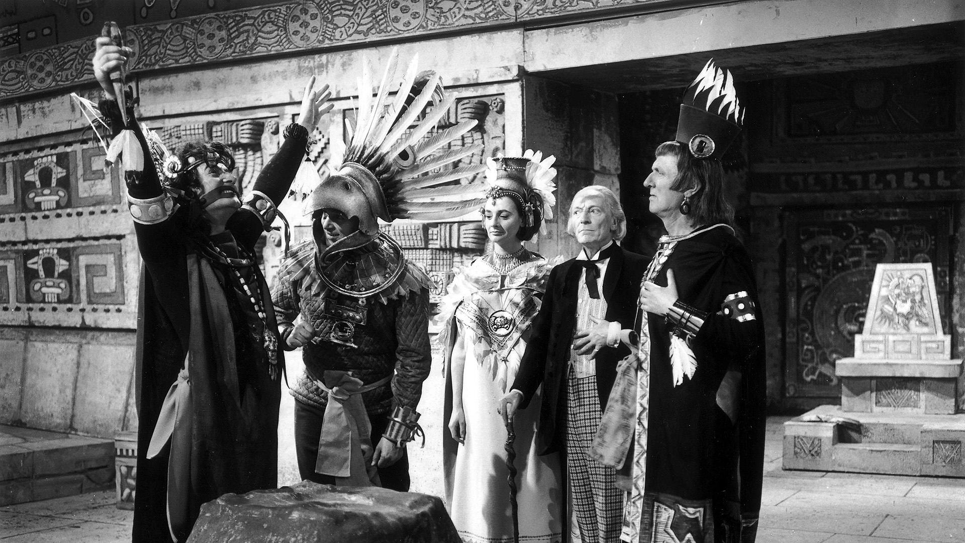 grayscale, Aztec, Doctor, Who, William, Hartnell, First, Doctor Wallpaper