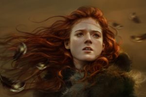 face, Game, Of, Thrones, Girl, Ygritte, Art, Fantasy, Mood, Redhead, Autumn,  1