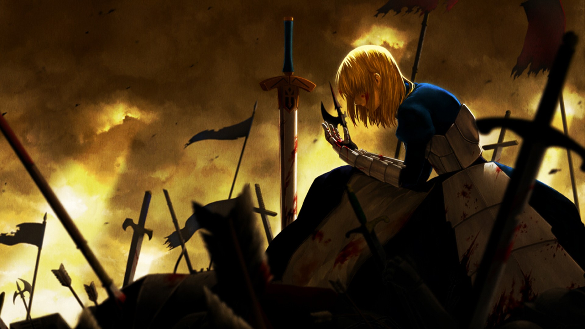 saber, Fate zero, Swords, Fate, Series Wallpaper