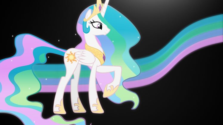 my, Little, Pony, Princess, Celestia HD Wallpaper Desktop Background