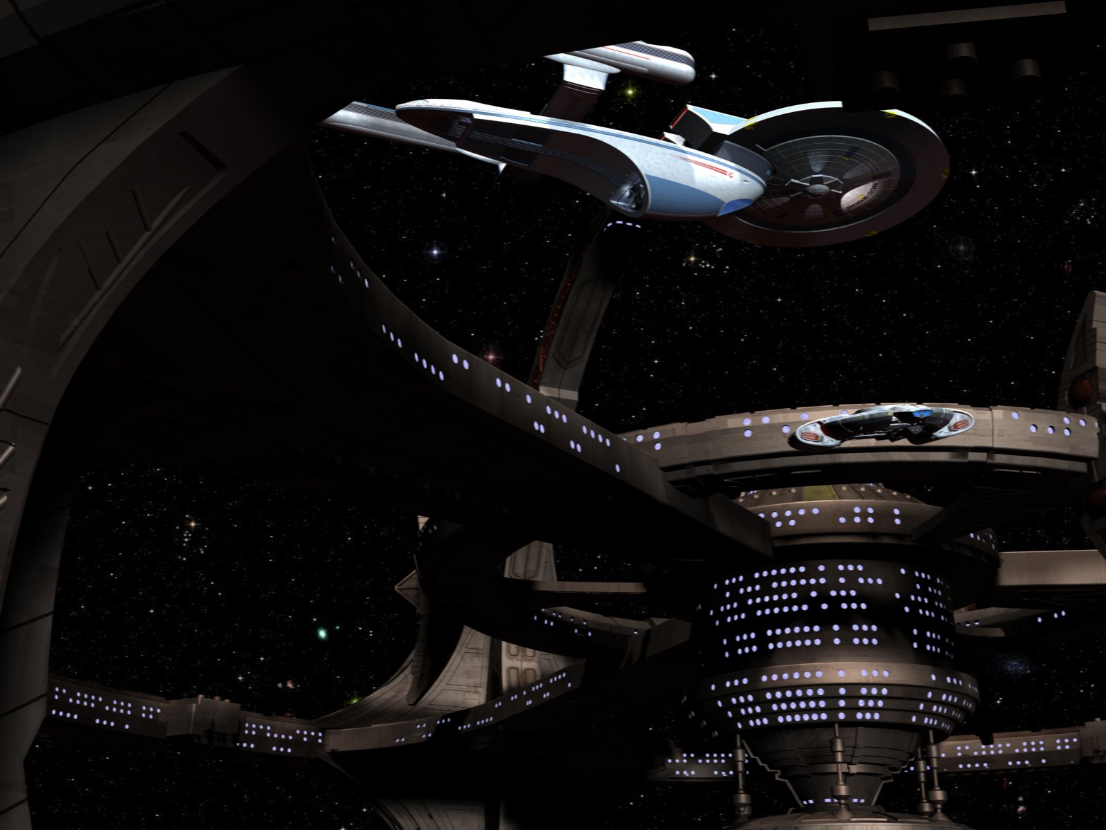 deep, Space, Nine, Star, Trek, Futuristic, Television, Sci fi, Spaceship Wallpaper