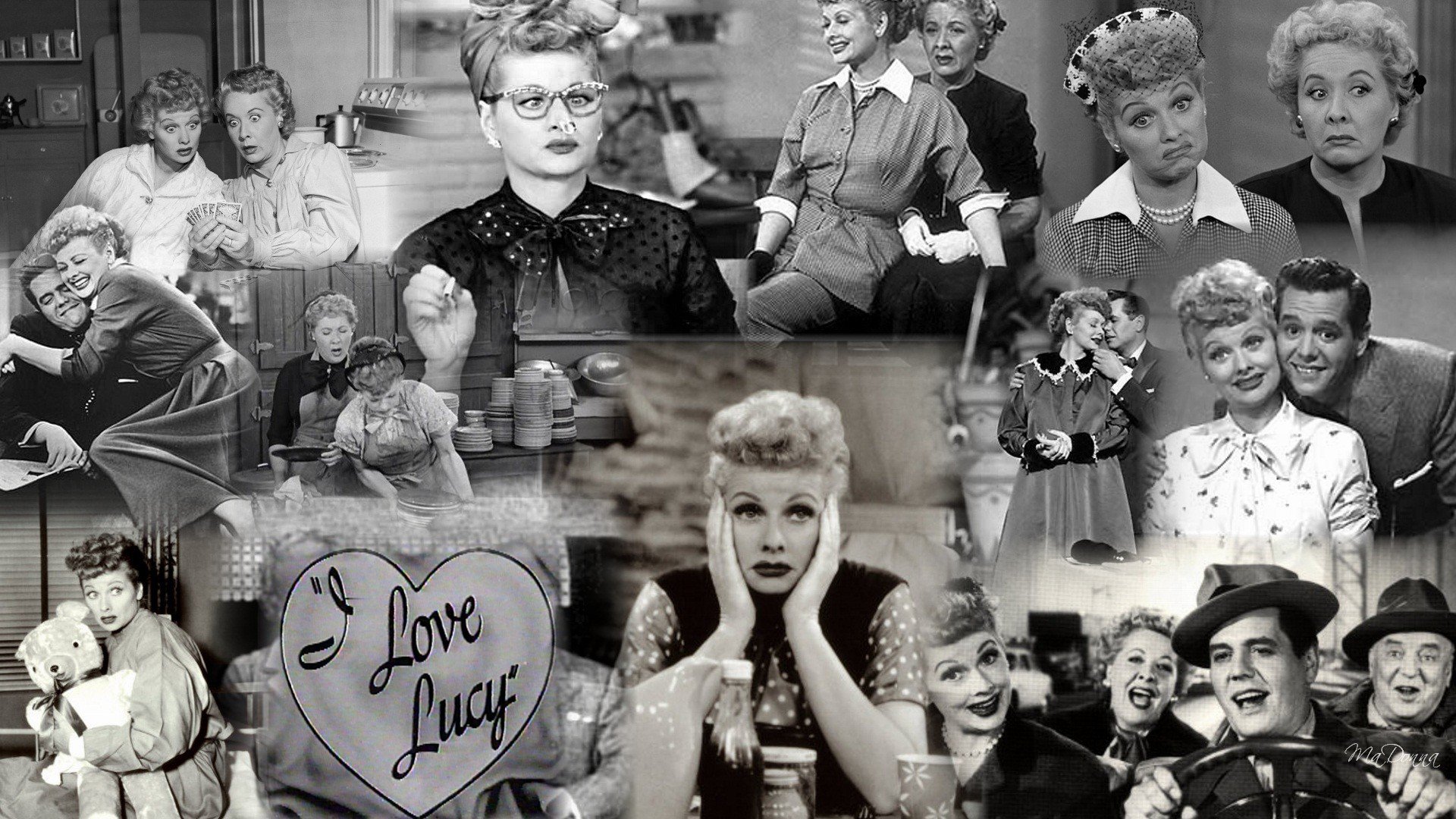 i, Love, Lucy, Comedy, Family, Sitcom, Television, I love lucy, Collage Wallpaper