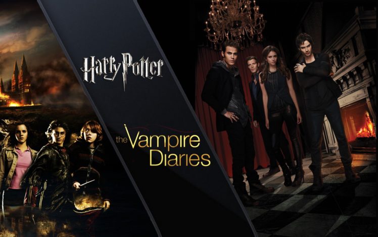 vampire, Diaries, Drama, Fantasy, Horror, Television, Series, Poster, Harry, Potter, Poster, Movie, Film HD Wallpaper Desktop Background