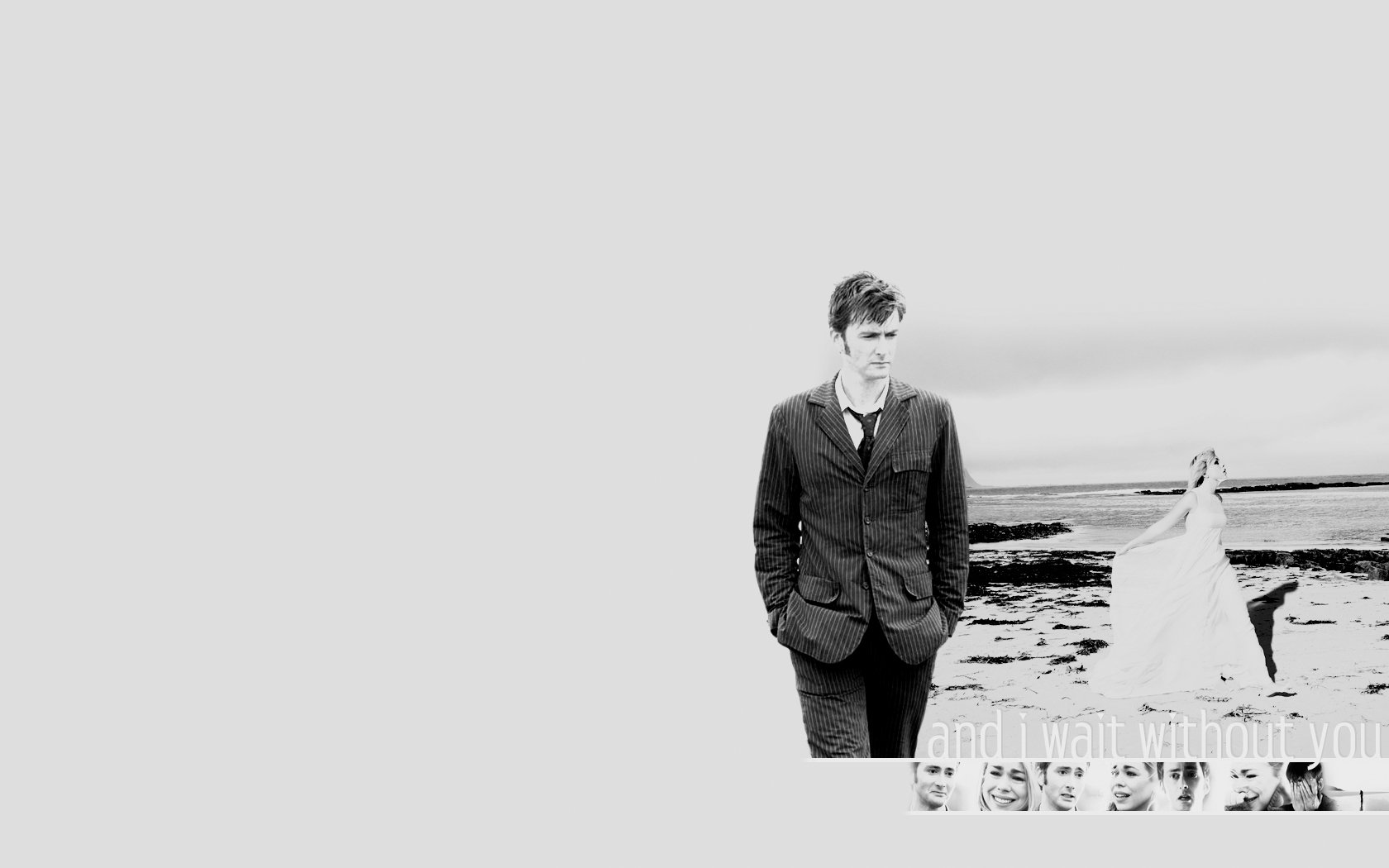david, Tennant, Billie, Piper, Grayscale, Doctor, Who, Tenth, Doctor Wallpaper