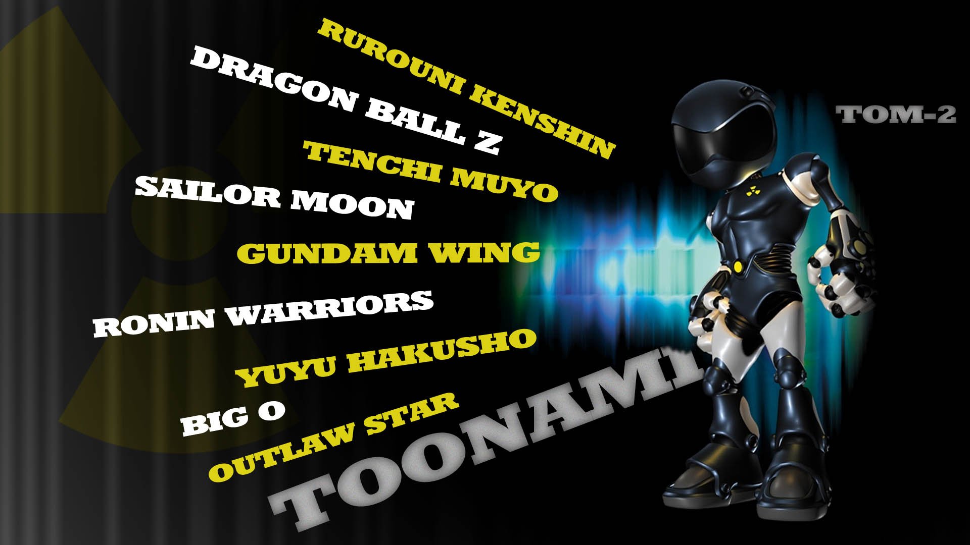 rurouni, Kenshin, Robots, Sailor, Moon, Gundam, Wing, Tenchi, Muyo, Yu, Yu, Hakusho, Toonami, Outlaw, Star, Big, O, Dragon, Ball, Z, Tv, Series Wallpaper