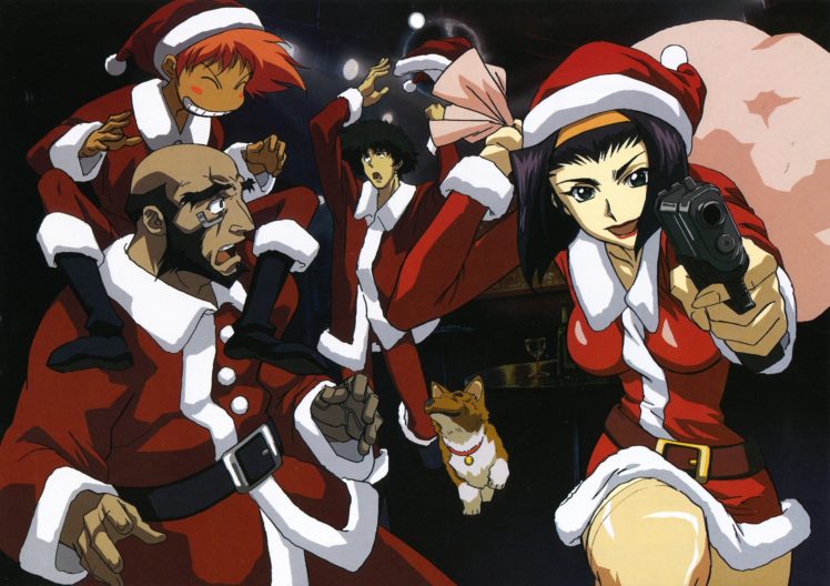 cowboy, Bebop, Faye, Spike, Spiegel, Christmas, Purple, Hair, Jet, Black, Valentine, Edward, Wong, Hau, Pepelu, Tivrusky, Iv HD Wallpaper Desktop Background