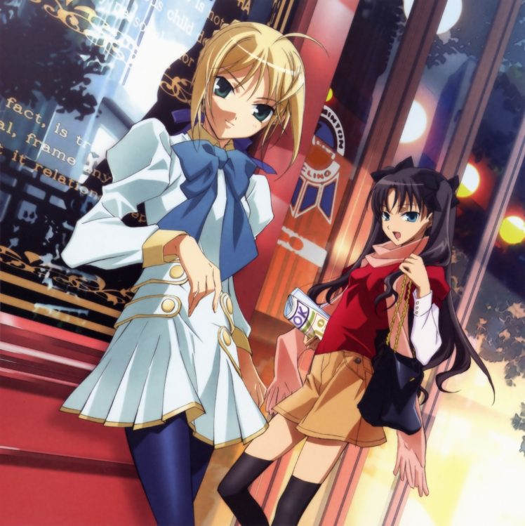 anime girls, Anime, Fate Series, Saber, Tohsaka Rin 