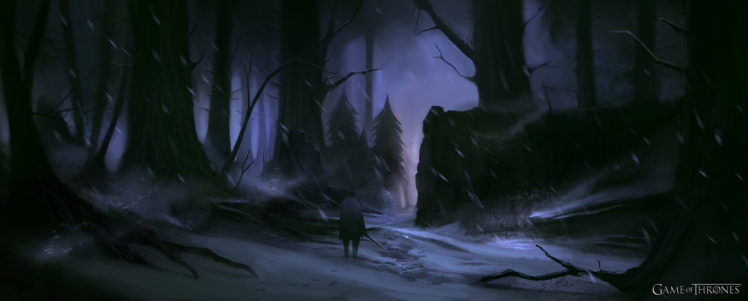 game, Of, Thrones, Fantasy, Art, Trees, Forest HD Wallpaper Desktop Background