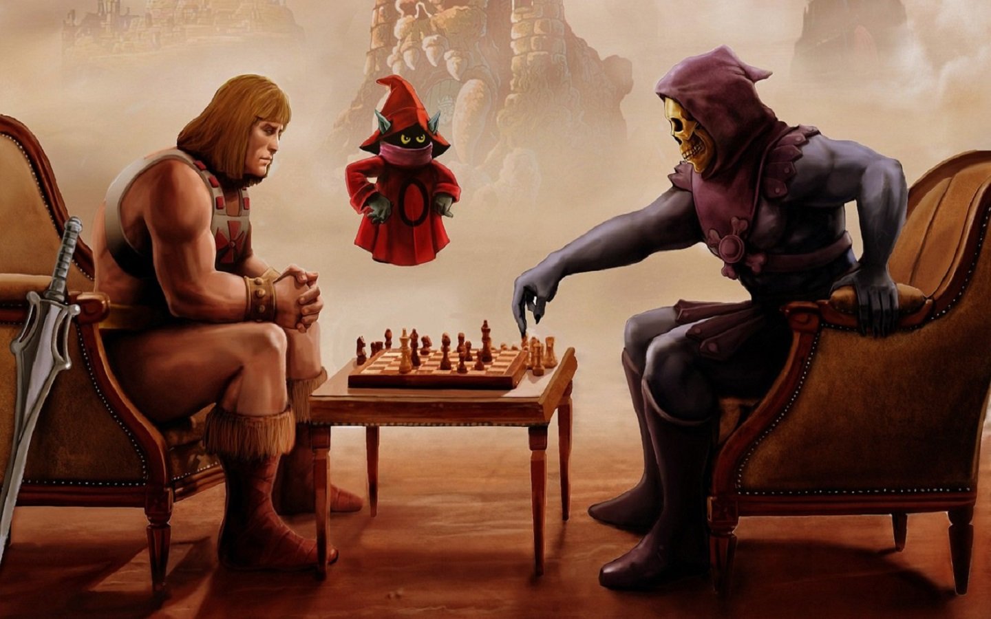 heman, Skeletor, Chess, Game Wallpaper