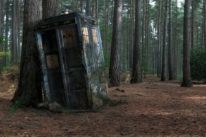 abandoned, Tardis, Doctor, Who, Trees, Forest, Phone, Booth