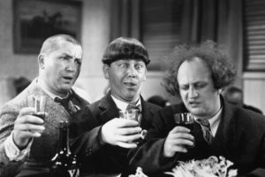 grayscale, Monochrome, Three, Stooges, Humor