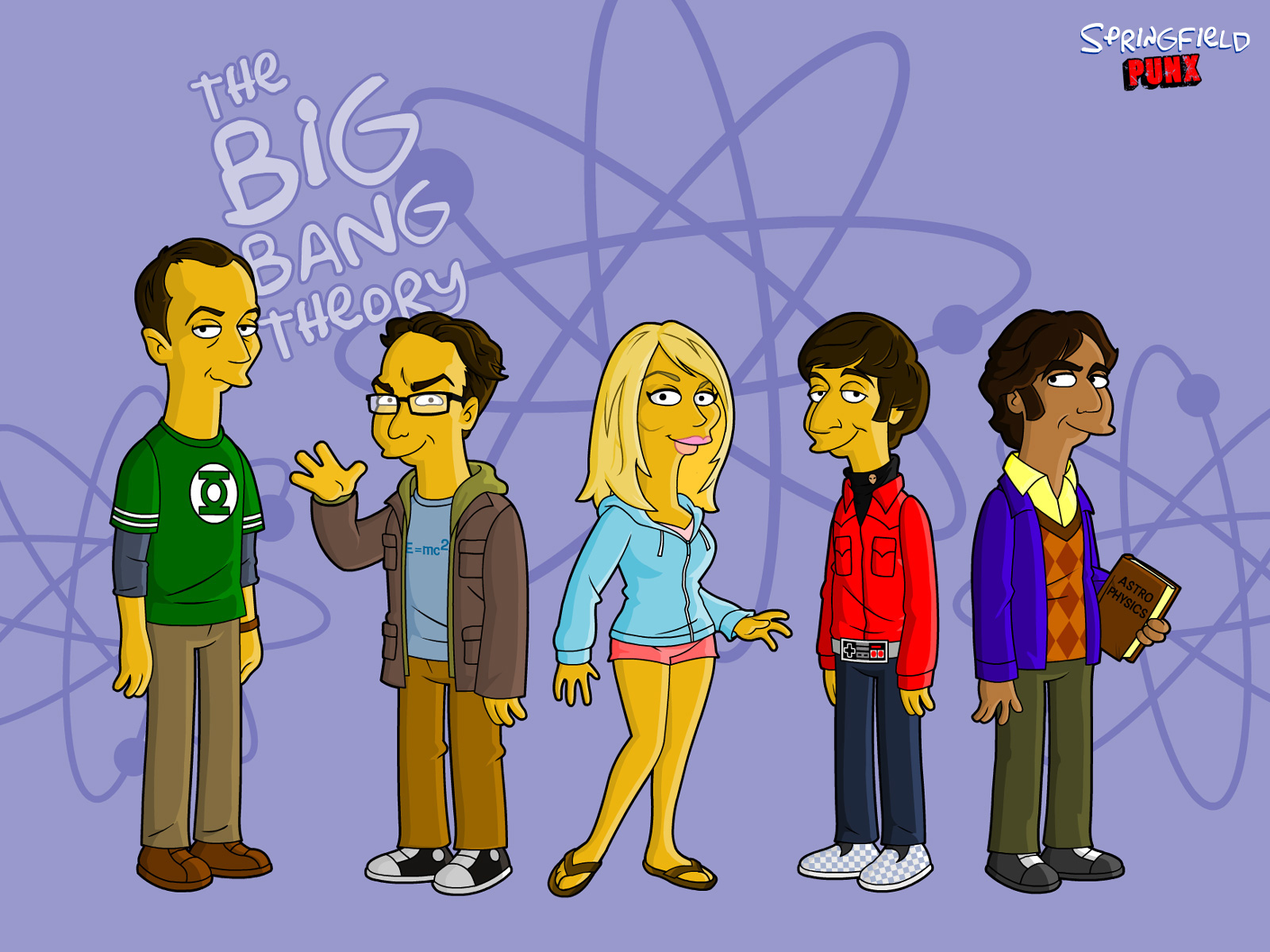 big, Bang, Theory, The, Simpsons Wallpaper