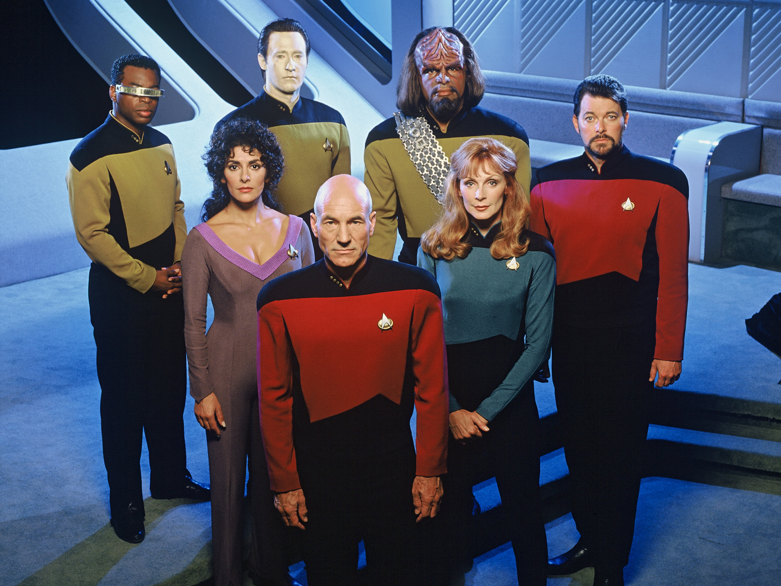 star, Trek, Cast, The, Next, Generation, Patrick, Stewart Wallpaper