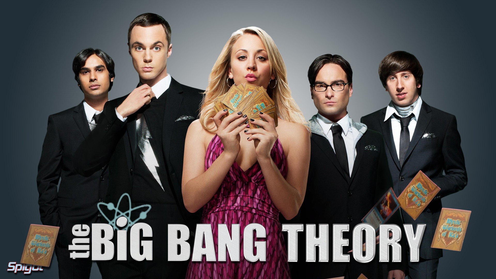 big, Bang, Theory, Kaley, Cuoco, Blonde, Cards Wallpaper