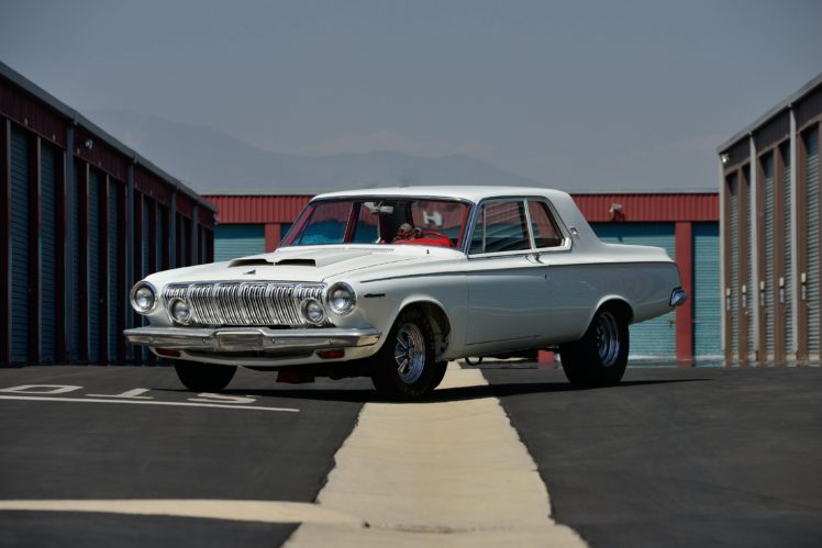 1963, Dodge, 330, 2 door, Sedan, Factory, Lightweight, Cars, Classic HD Wallpaper Desktop Background