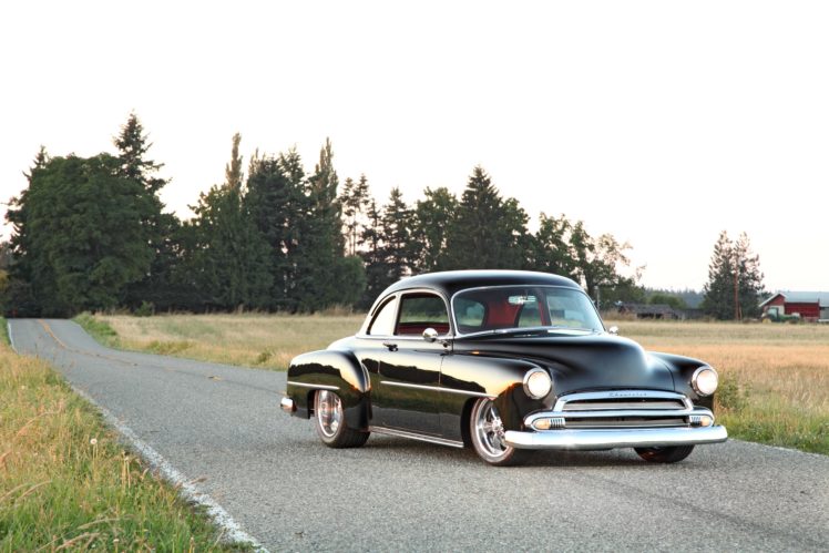 1952, Chevy, Club, Coupe, Cars, Black, Classic HD Wallpaper Desktop Background