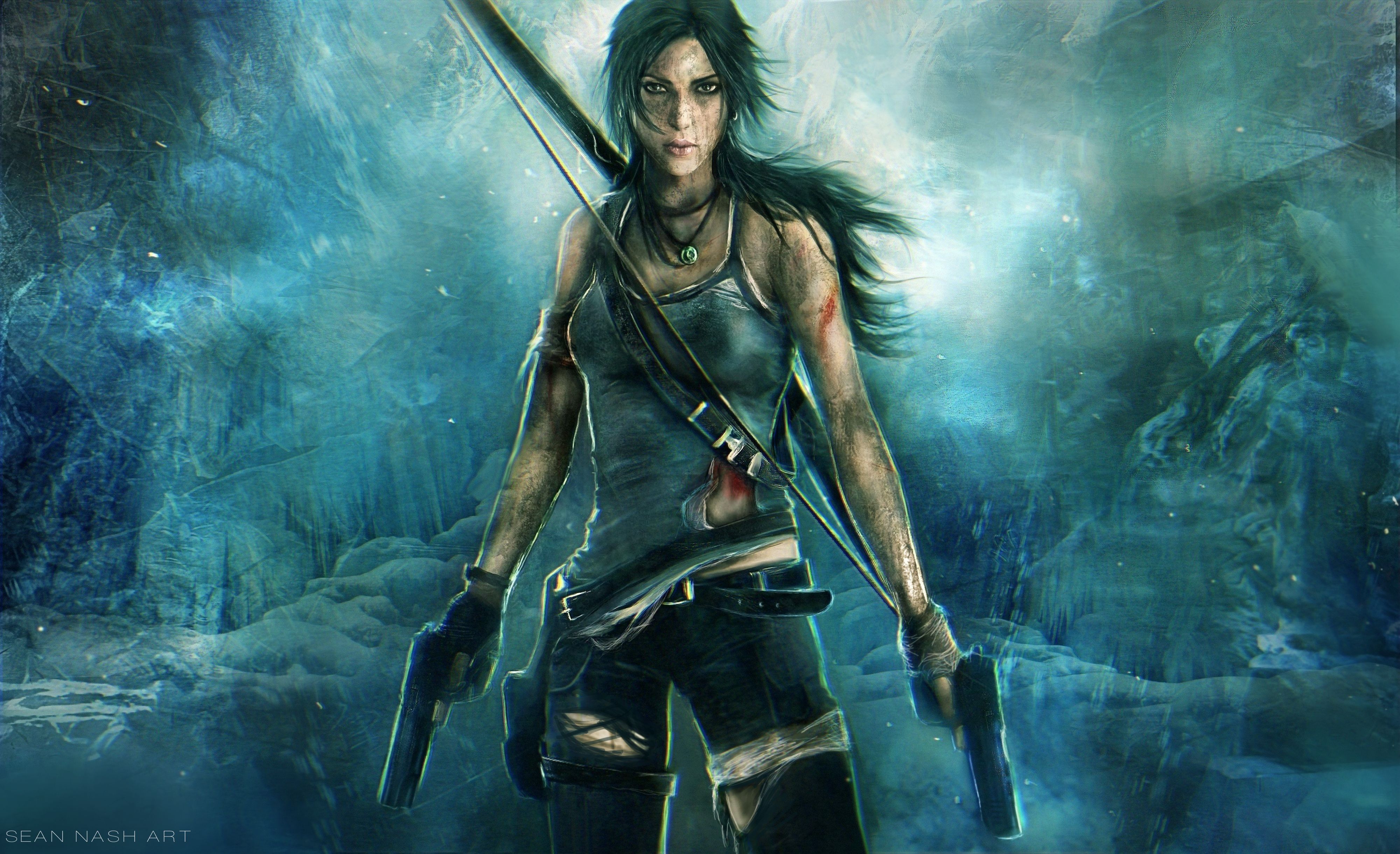 tomb, Raider, 2013, Pistols, Warriors, Lara, Croft, Games, Girls Wallpaper
