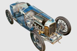 amilcar, C6, Race, Cars, Cutaway, 1926