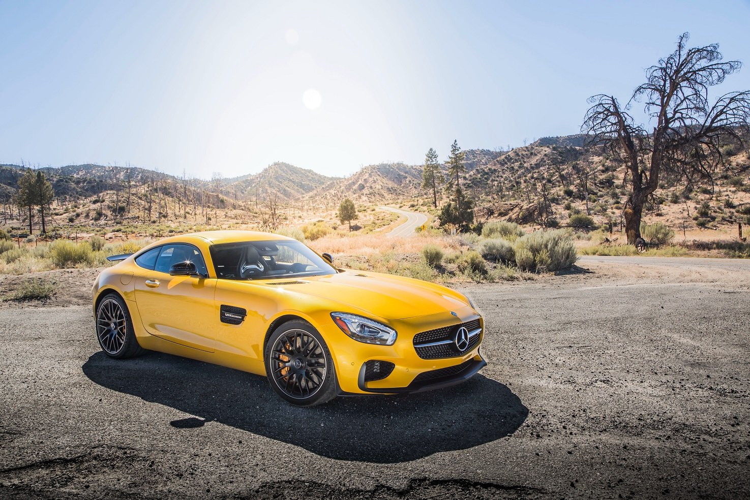2016, Mercedes, Amg, Gts, Us version,  c190 , Cars, Coupe, Yello Wallpaper