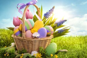 cesta, Flores, Huevos, Pascua