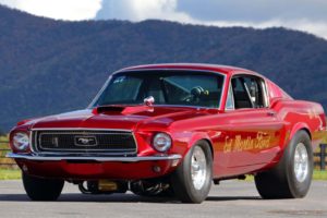 1968, Ford, Mustang, Race, Car, Red