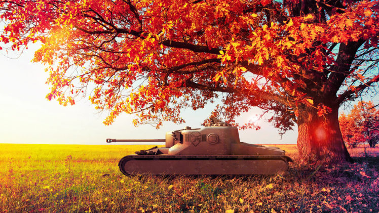 world, Of, Tanks, Autumn, At 15a, Trees, Foliage, Games, Military HD Wallpaper Desktop Background