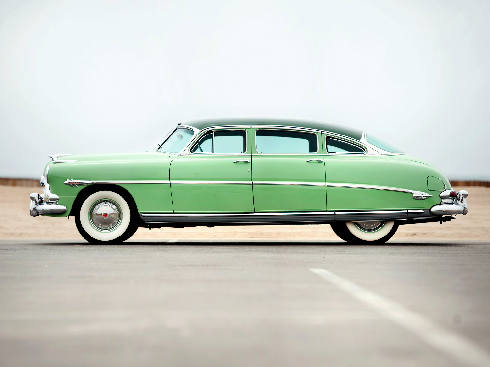 1953, Hudson, Hornet, Sedan, Retro Wallpaper