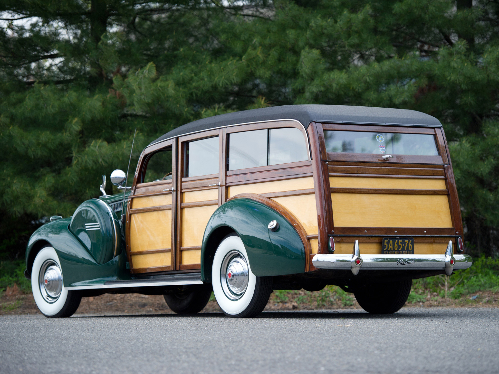 1940, Packard, 160, Super, Eight, Stationwagon, Retro Wallpaper