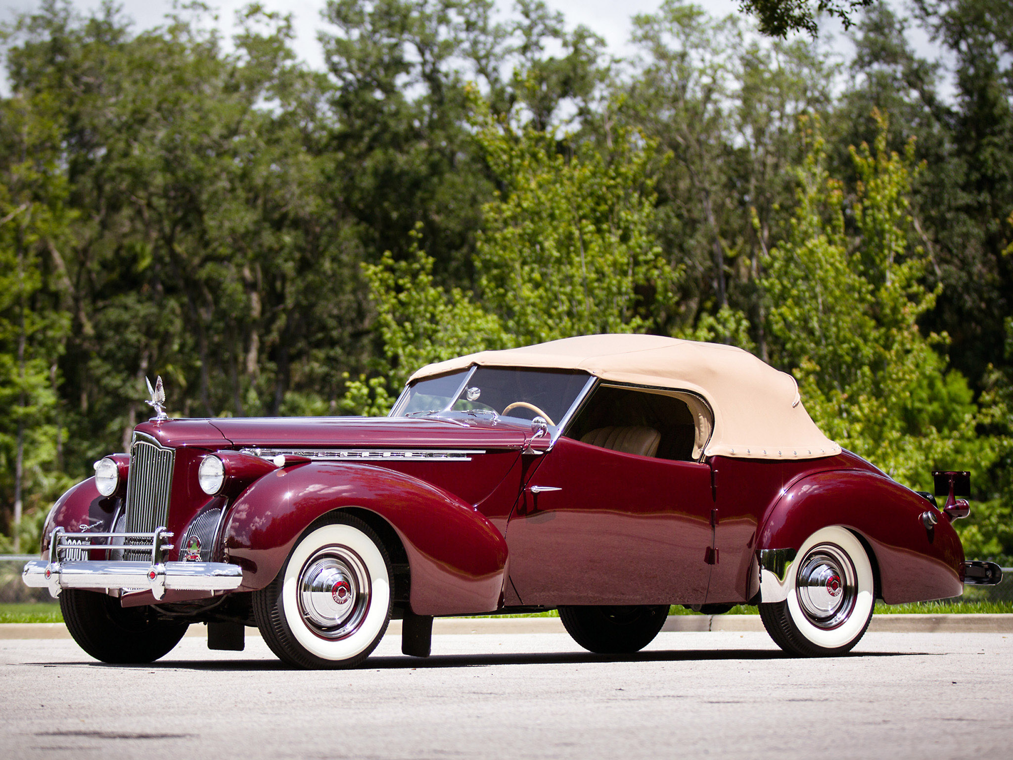 1941, Packard, 180, Super, Eight, Convertible, Victoria, Luxury, Retro, Gl Wallpaper