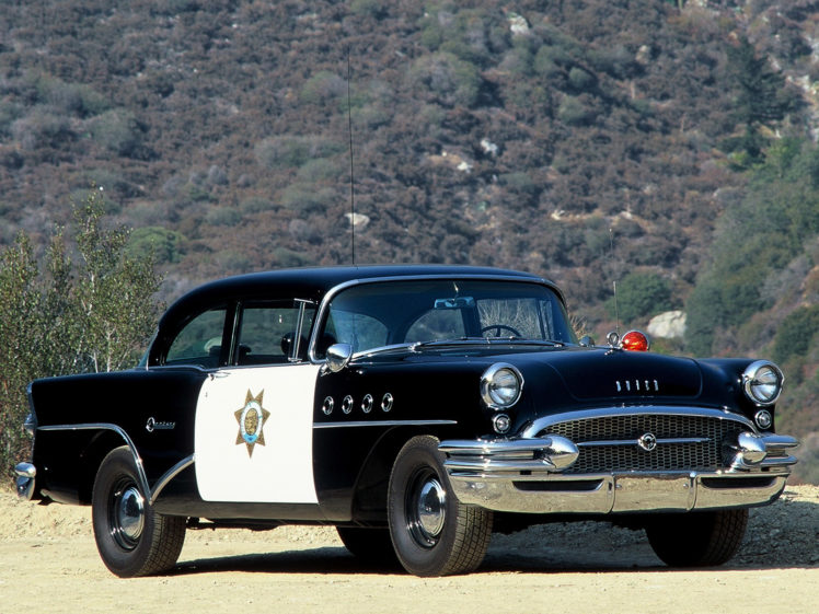1955, Buick, Century, Sedan, Highway, Patrol, Police, Retro, Muscle HD Wallpaper Desktop Background