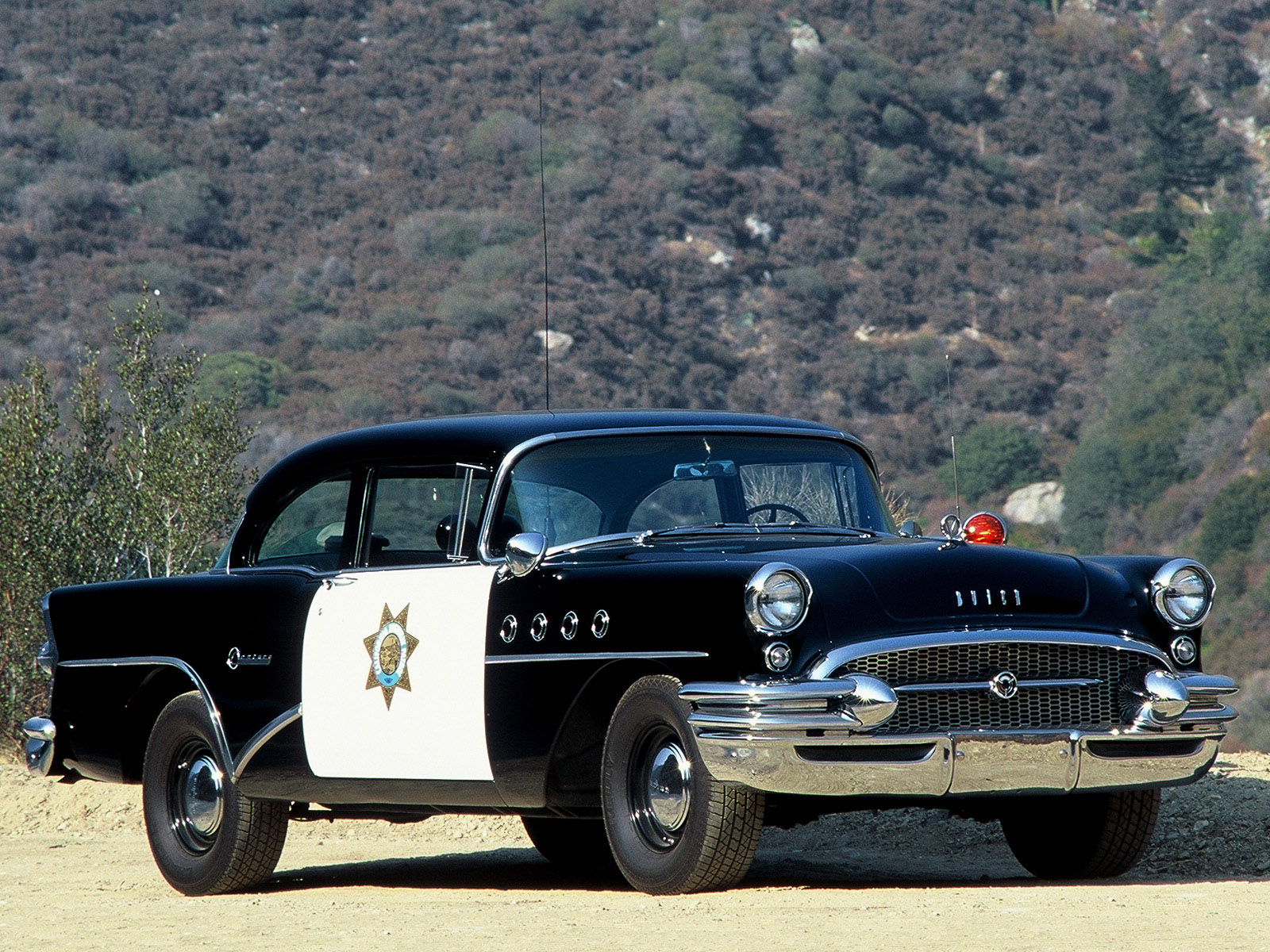 1955, Buick, Century, Sedan, Highway, Patrol, Police, Retro, Muscle Wallpaper