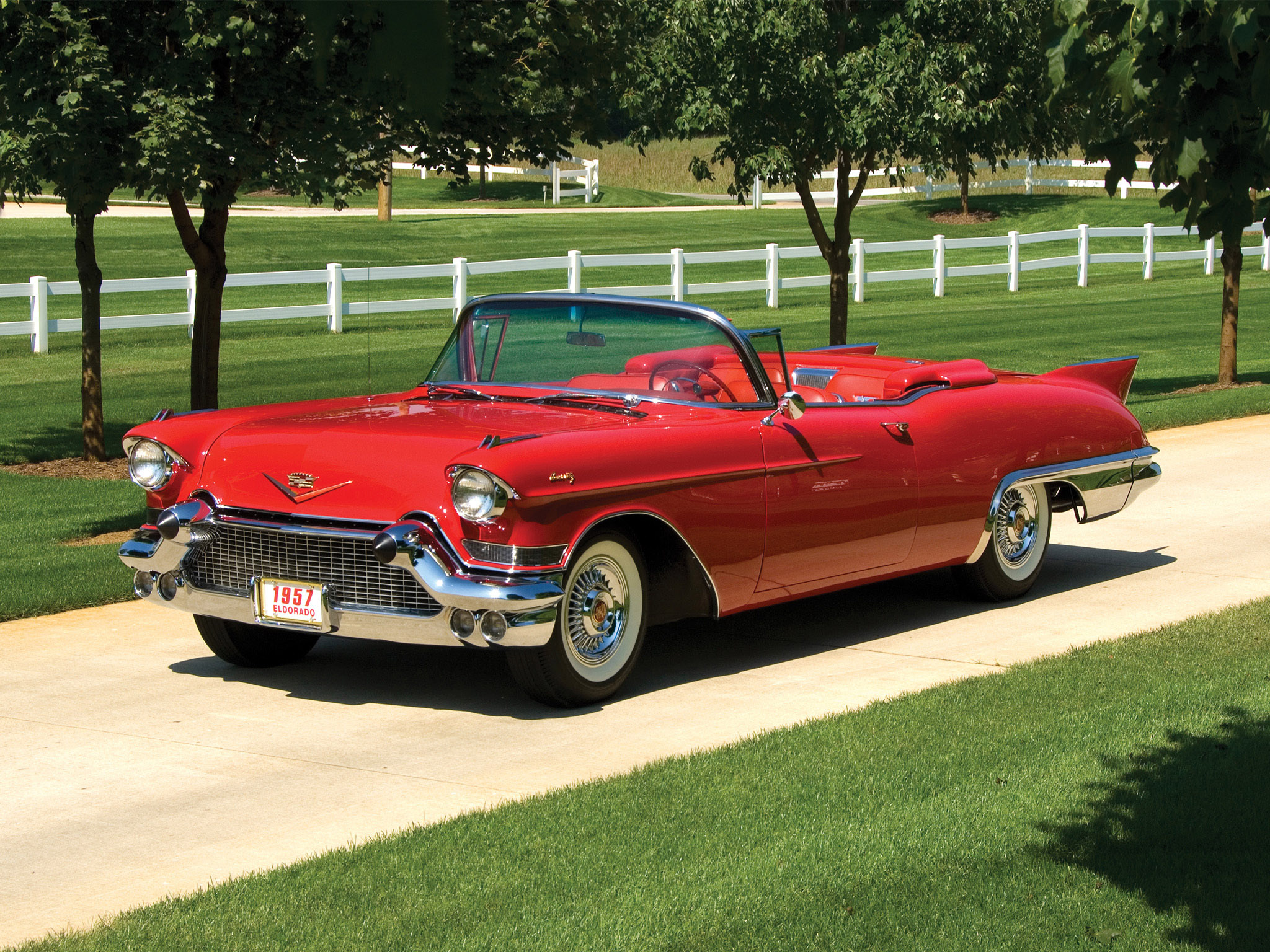 1957, Cadillac, Eldorado, Biarritz, Convertible, Retro, Luxury Wallpaper