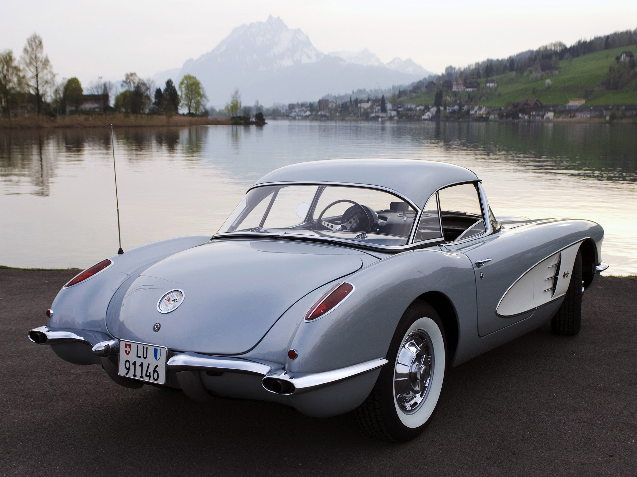 1959, Chevrolet, Corvette, C1, C 1, Retro, Muscle, Supercar, Supercars Wallpaper
