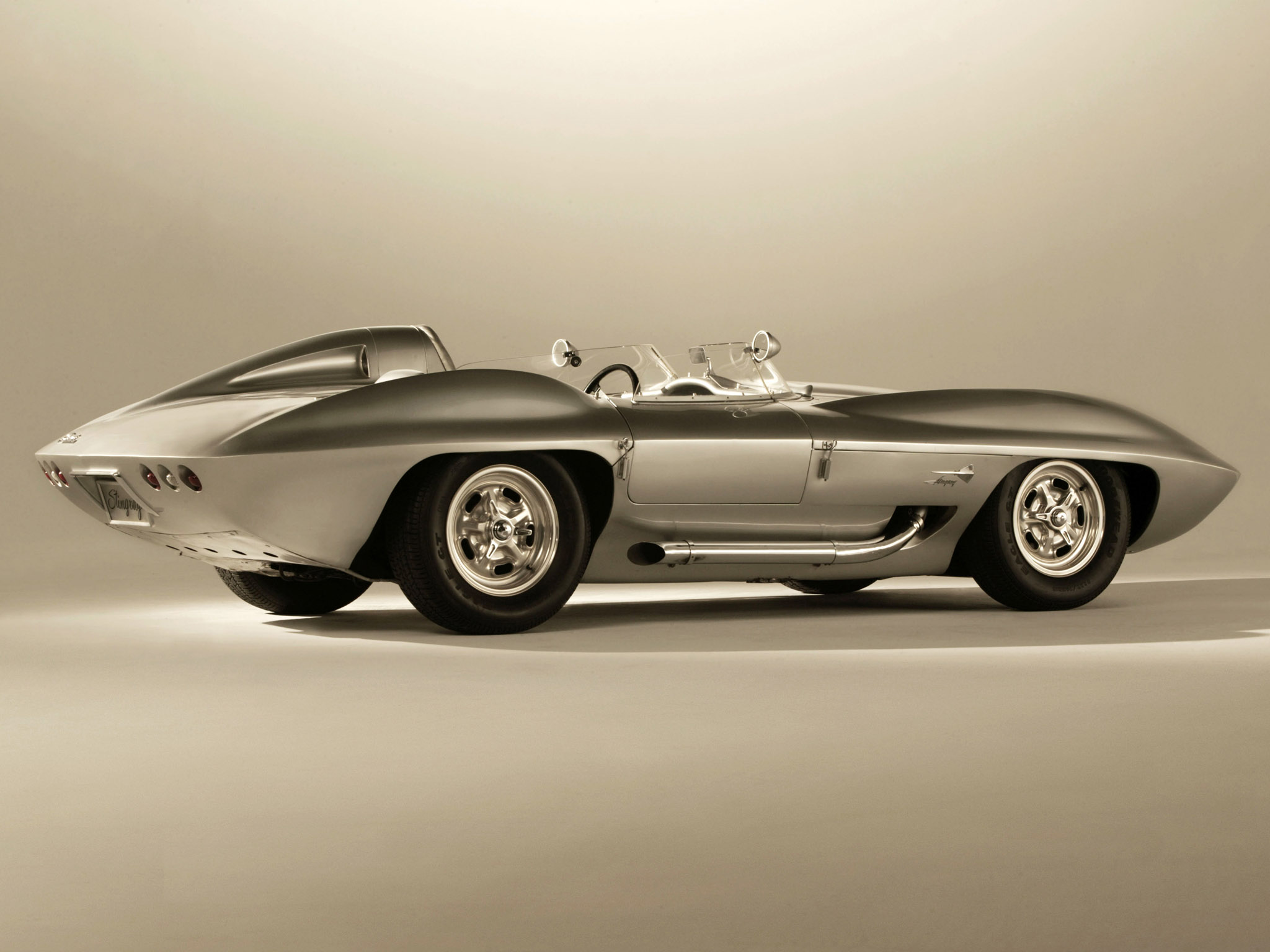 1959, Chevrolet, Corvette, Stingray, Racer, Concept, Retro, Muscle, Supercar, Supercars Wallpaper