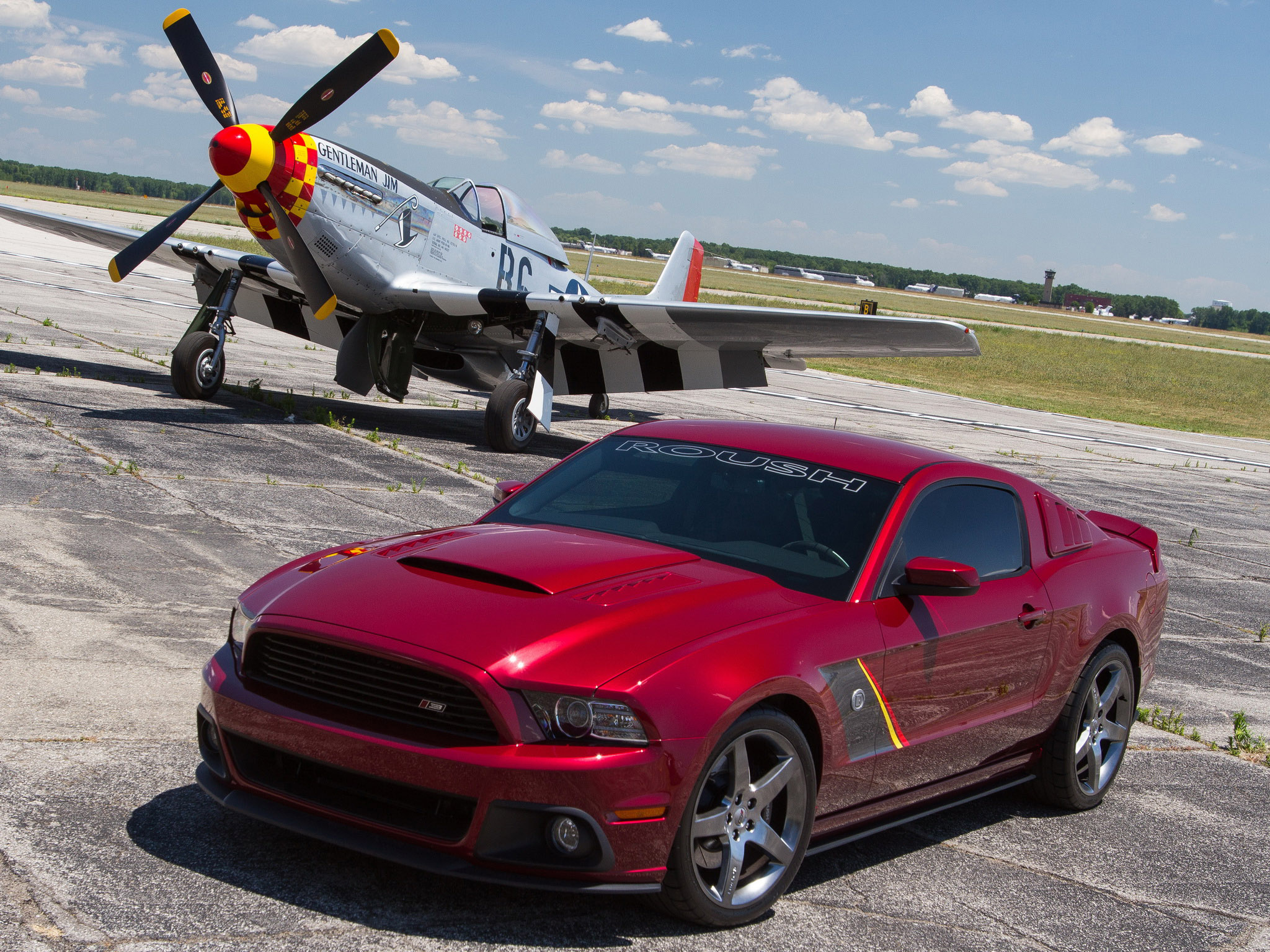 2013, Roush, Ford, Mustang, Stage 3, Muscle, Supercar, Supercars, Airplane, Plane, Retro, Military Wallpaper