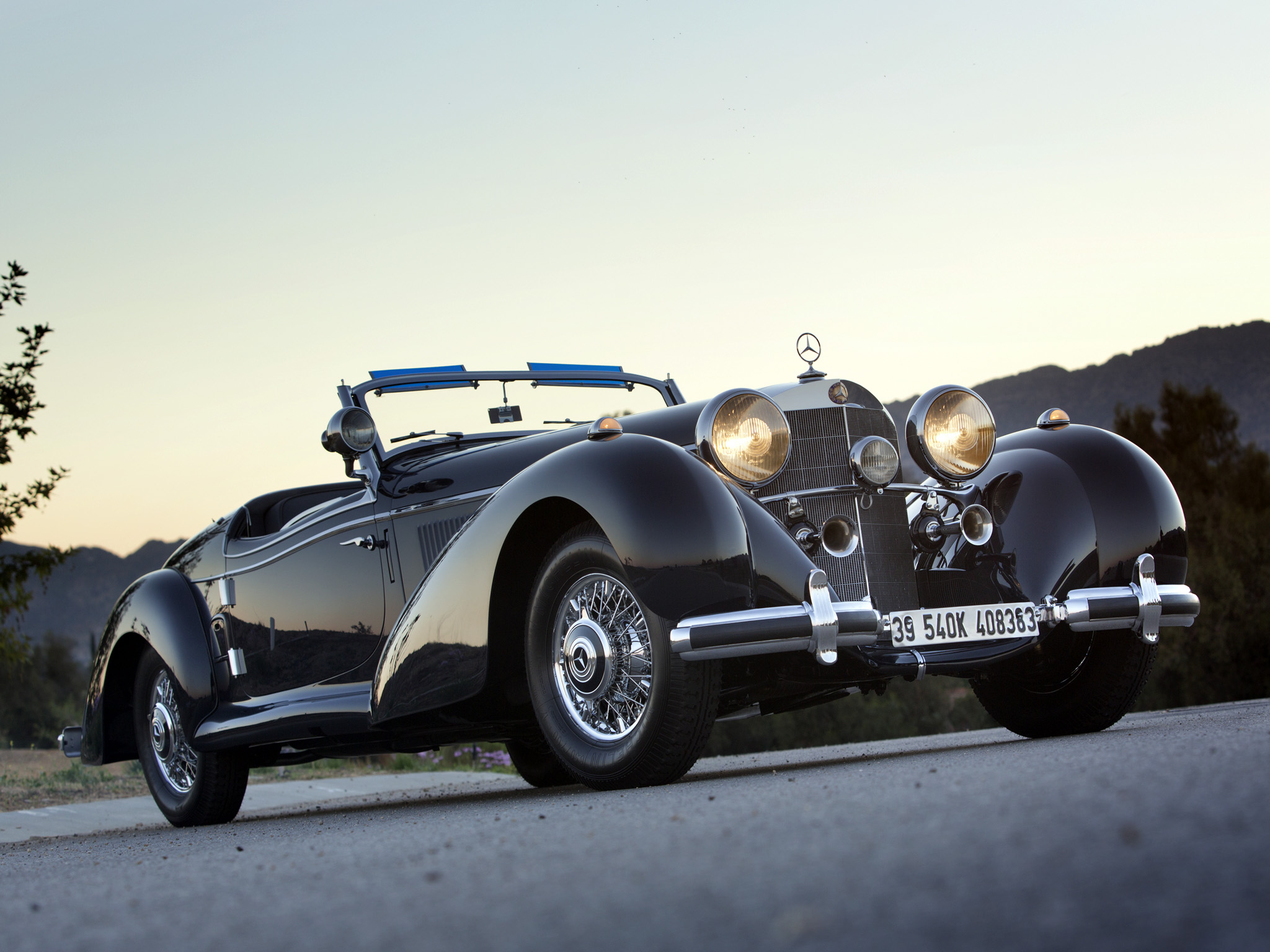 1939, Mercedes, Benz, 540k, Special, Roadster, Retro, Supercar, Supercars Wallpaper