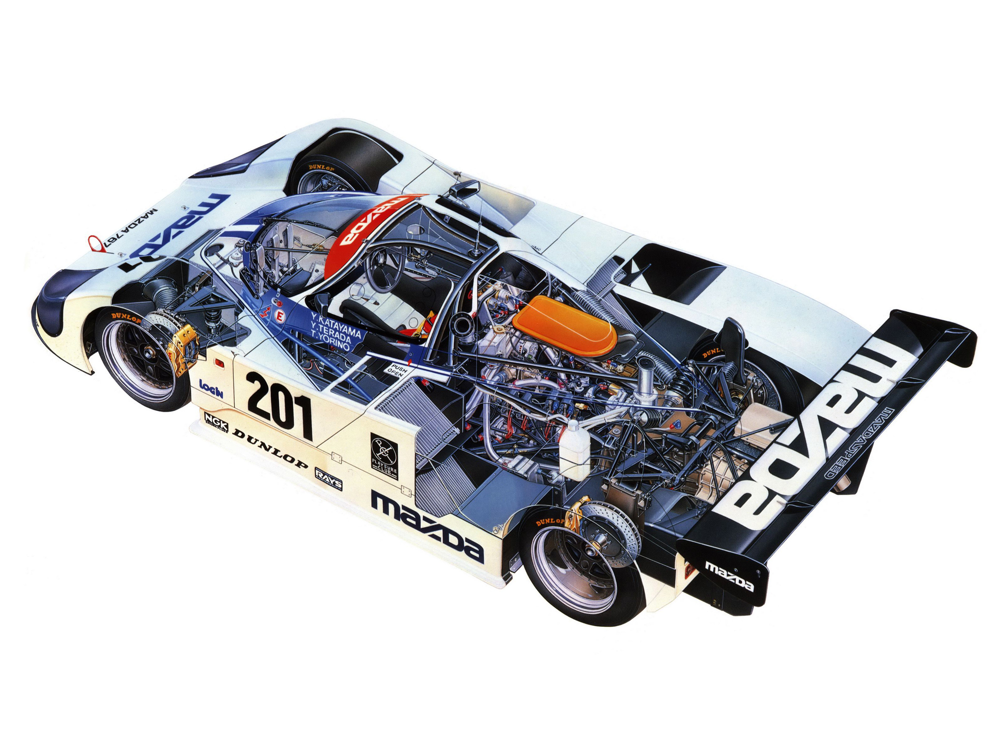 1989, Mazda, 767b, Race, Racing, Classic, Interior, Engine, Engines Wallpaper
