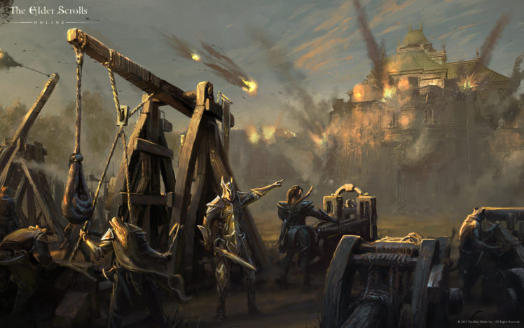 the, Elder, Scrolls, Online, Fantasy, Warrior, Warriors, Castle, Battle HD Wallpaper Desktop Background