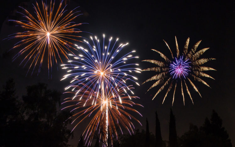 fireworks, Night, New, Year, Fourth, 4th, July HD Wallpaper Desktop Background