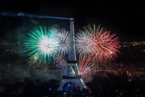 eiffel, Tower, Paris, Night, Fireworks
