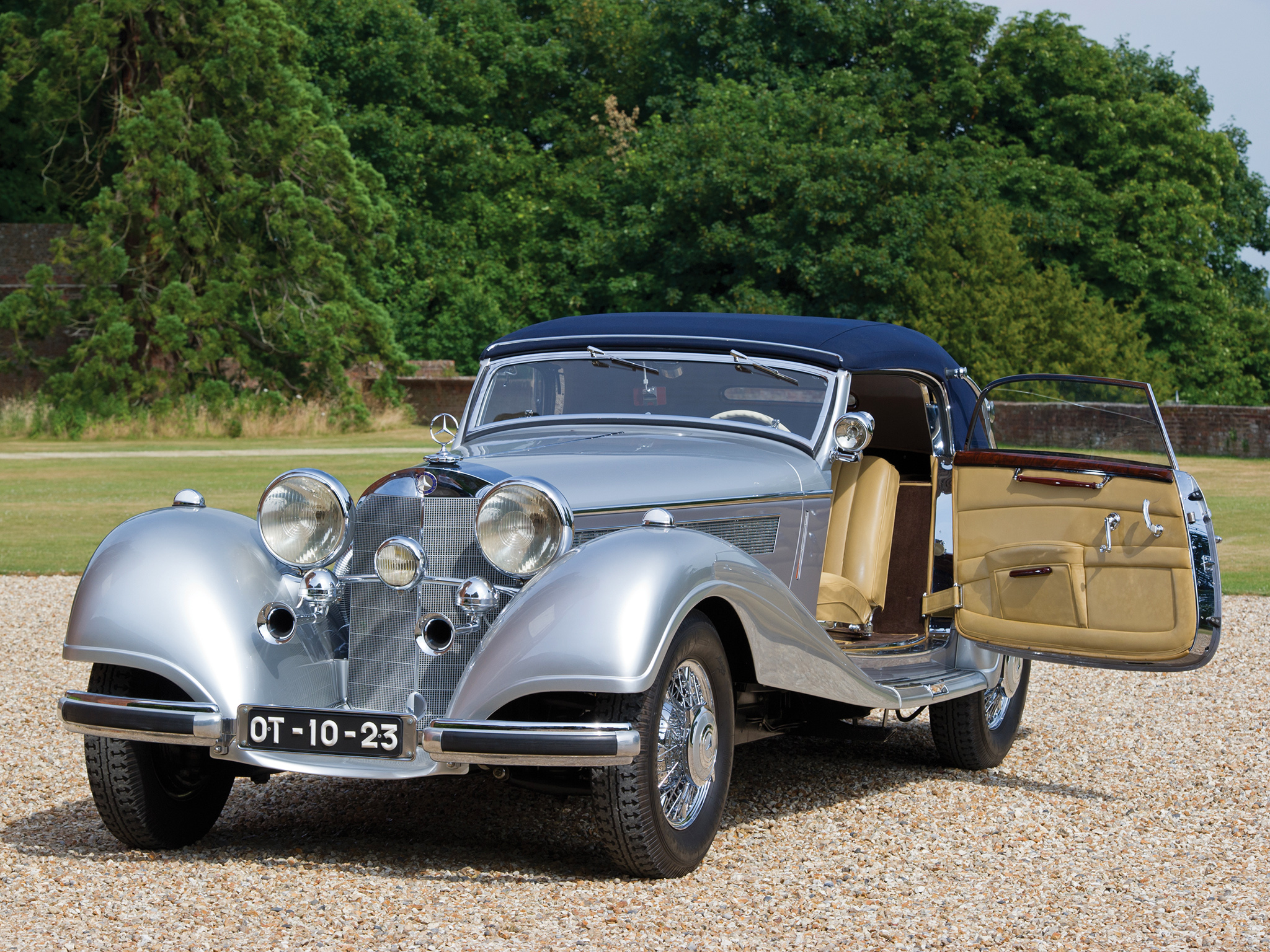 1938, Mercedes, Benz, 540k, Cabriolet, A, Retro, Luxury, Interior Wallpaper