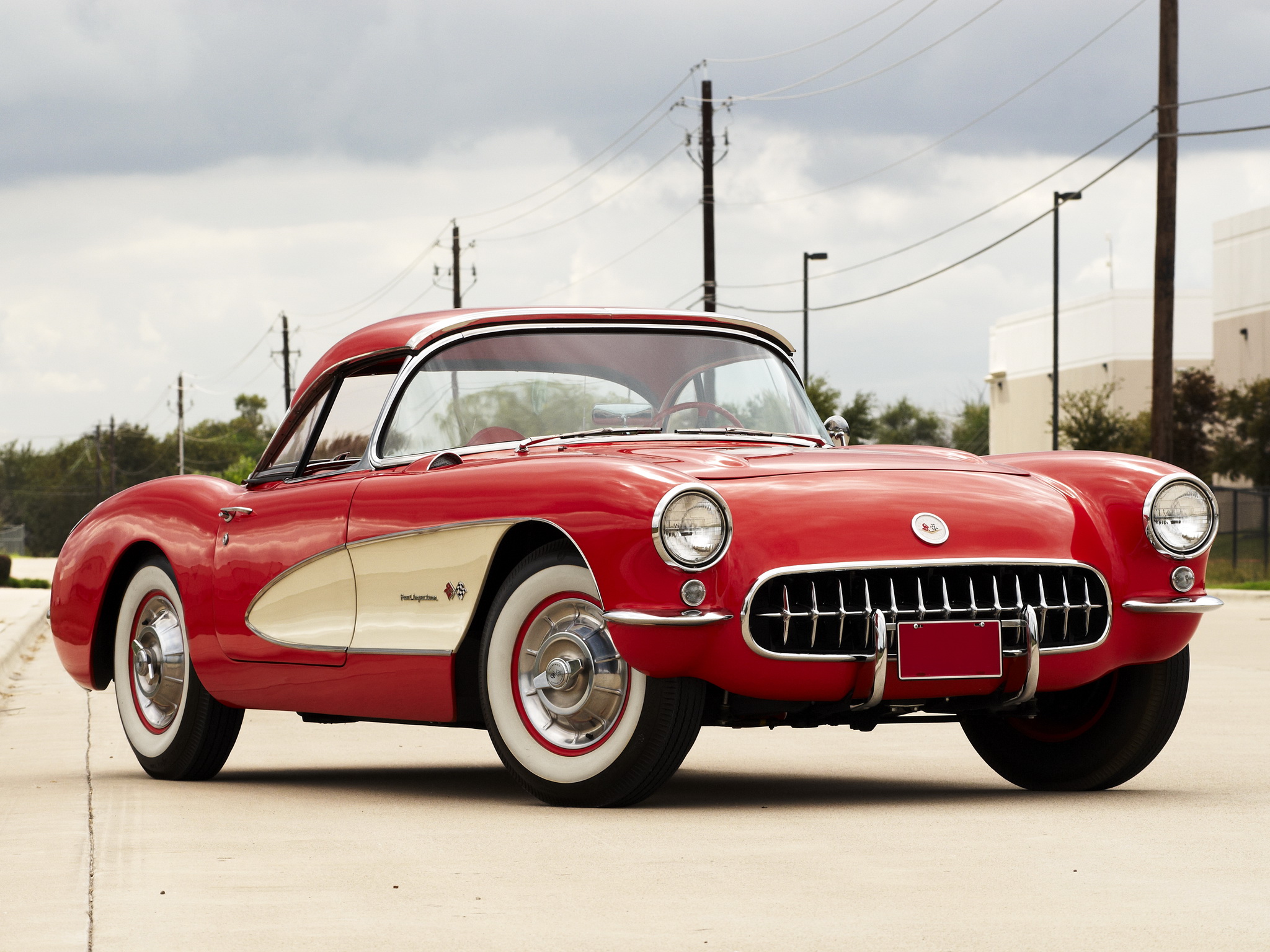 1957, Chevrolet, Corvette, C 1, Fuel, Injection, Retro, Muscle, Supercar, Supercars, Fc Wallpaper