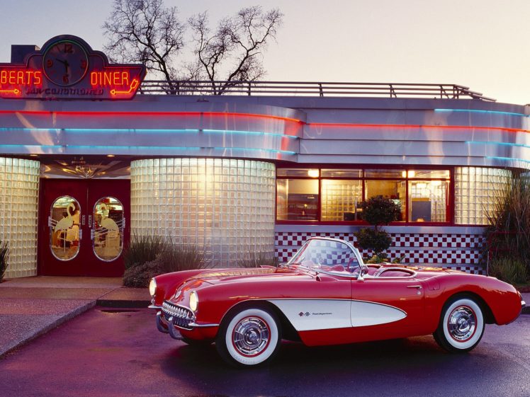 1957, Chevrolet, Corvette, C 1, Fuel, Injection, Retro, Muscle, Supercar, Supercars, Da HD Wallpaper Desktop Background