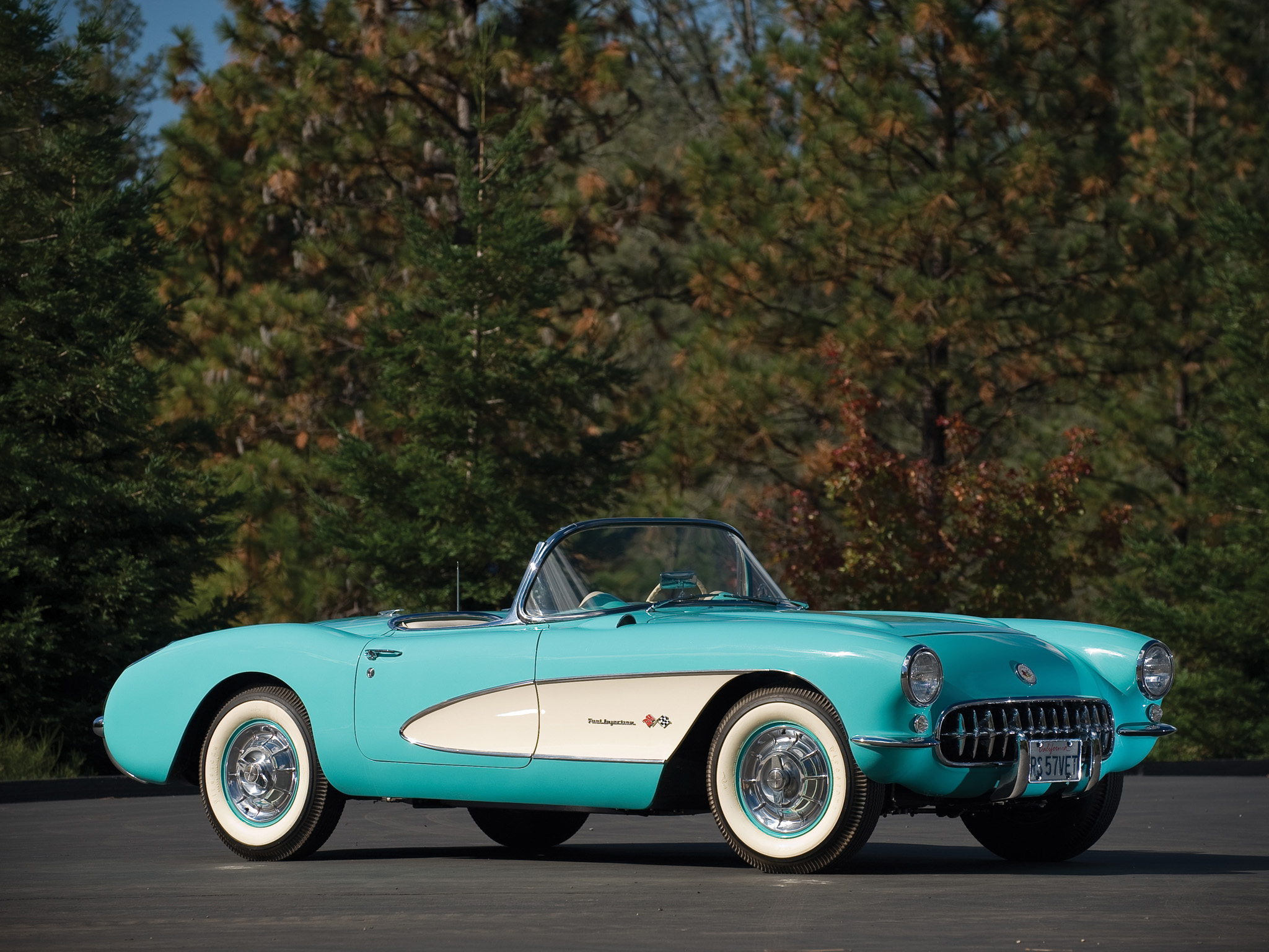 1957, Chevrolet, Corvette, C 1, Fuel, Injection, Retro, Muscle, Supercar, Supercars, Fa Wallpaper