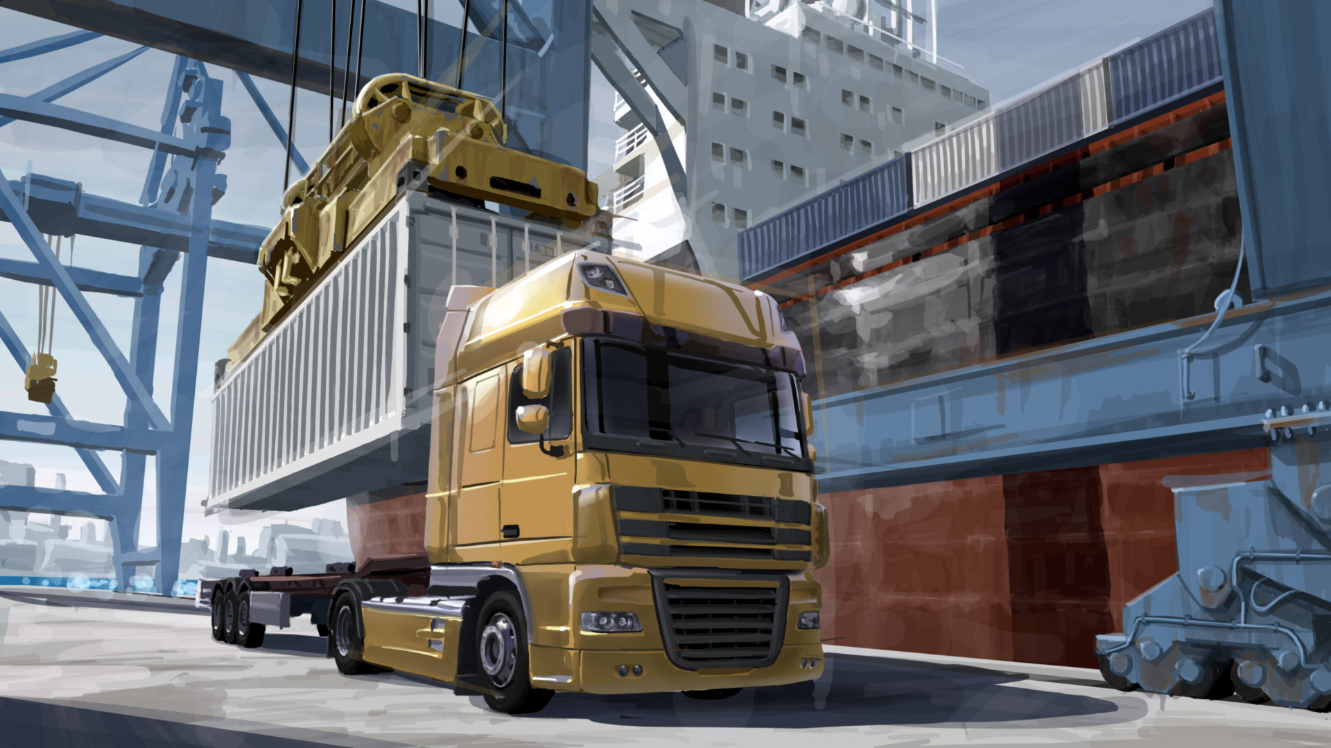 game, Euro, Truck, Simulator, 2, Tractor, Truck, Semi, Rigs, Rig Wallpaper