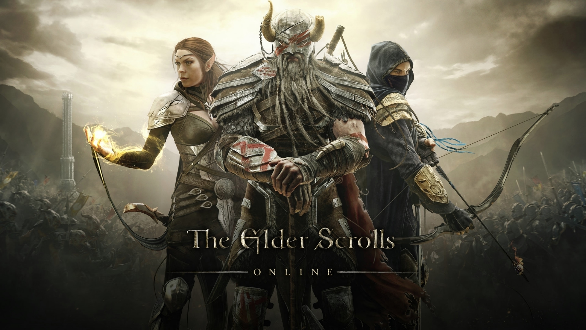 the, Elder, Scrolls, Warriors, Men, Archers, Online, Armor, Games, Fantasy, Warrior Wallpaper