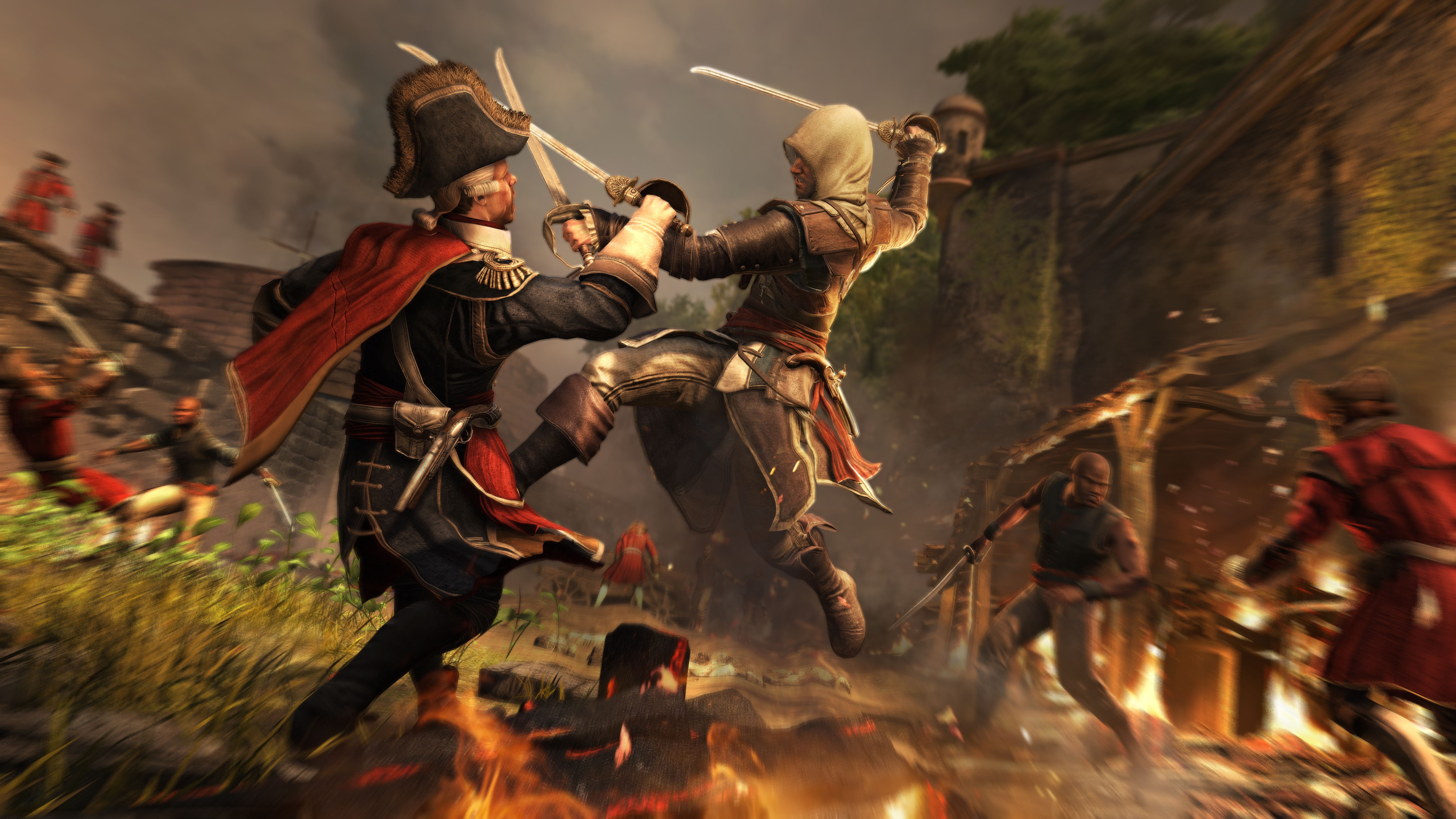 assassins, Creed, 3, Warriors, Battles, Jump, Games, Warrior, Fantasy Wallpaper