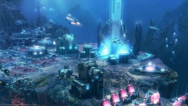 anno, 2070, Deep, Ocean, Sci fi, Underwater, City HD Wallpaper Desktop Background