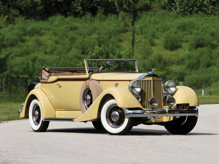 1934, Packard, Eight, Convertible, Victoria, Luxury, Retro, Gs HD Wallpaper Desktop Background